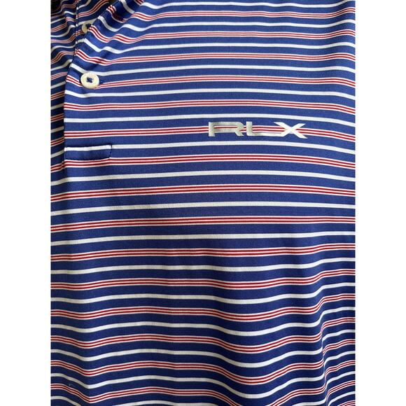 Ralph Lauren X RLX  Blue Red Golf Polo Short Sleeve Shirt Men’s Size XL - Picture 2 of 5